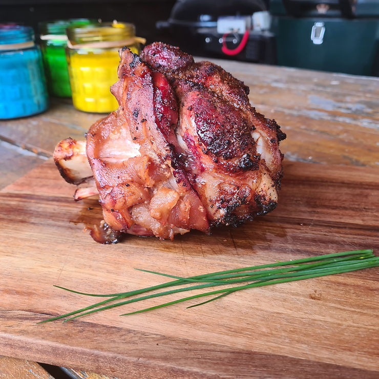 Schweinshaxe uit Île-de-Barbecue
